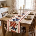 thumbnail image 5 of America Independence Day Patriotism Table Runner 4th of July Party Holiday Tablecloth Decoration 13x72 Inches Red White Blue Star, 5 of 6