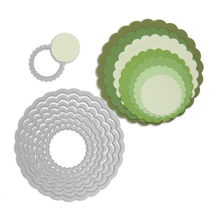 UPC: 0841182061836 | Sizzix Framelits Dies – Circles  Scallop