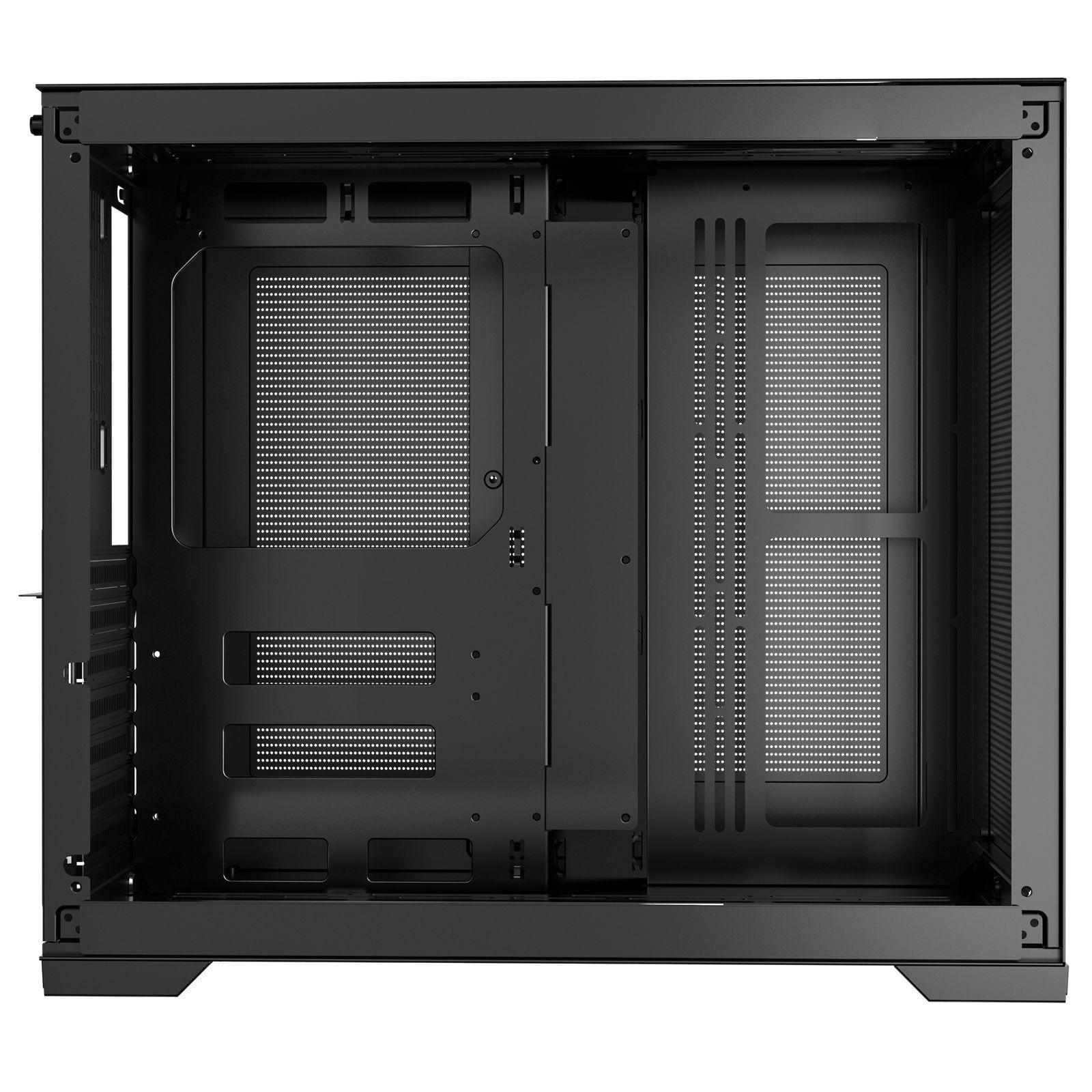 Dual Chamber Mid Tower Gaming PC Case Tempered Glass Panels Magnetic Dust Filter Cable Management Supports 410mm GPU ATX Micro ATX ITX Motherboards