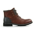 thumbnail image 2 of Polar Fox Homer MPX806036 Men's Casual Two-Tone Classic Combat Work Boots, in Brown, Men's Size 9.5, 2 of 7