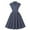 A_ Dark Blue, variant on Women 1950s Retro Vintage Cocktail Party Swing Dress Cap Short Sleeve Bow Tie Neck Polka Dot Vintage Shirt Dress Dark Blue XL