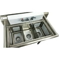 thumbnail image 6 of 3 Compartment Utility Sink with Faucet, NSF 36x43 in. Commercial Restaurant Utility Kitchen Sink Triple Compartment Stainless Steel, 6 of 10