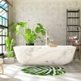 thumbnail image 6 of LILIANG Boho Bath Mat Green Leaf Mat Palm Shaped Super Absorbent Bathroom Rugs Non Slip, 6 of 11