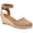 Light Taupe MC, variant on Womens Mailena Canvas Closed Toe Wedge Sandals