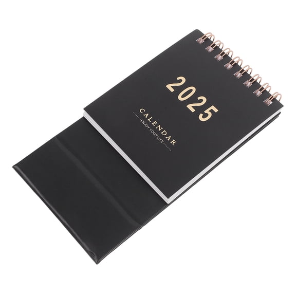 Niceauty Desk Calendar Black Thick Paper Multi-Function Monthly Planner for Home Or Office