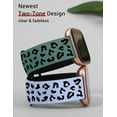 thumbnail image 2 of TOYOUTHS 2 Packs Leopard Engraved Band Compatible with Fitbit Versa 2/Fitbit Versa/Versa Lite Bands Women, Two-Tone Cheetah Soft Silicone Sport Designer Cute Fancy Summer Strap for Versa 2 Smart Watch, 2 of 6
