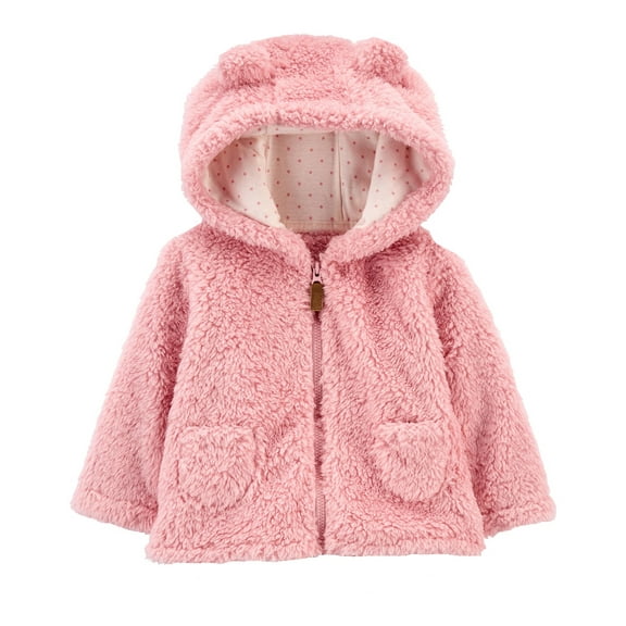 Carter's Baby Girls' Sherpa Jacket, Pink, 3 Months