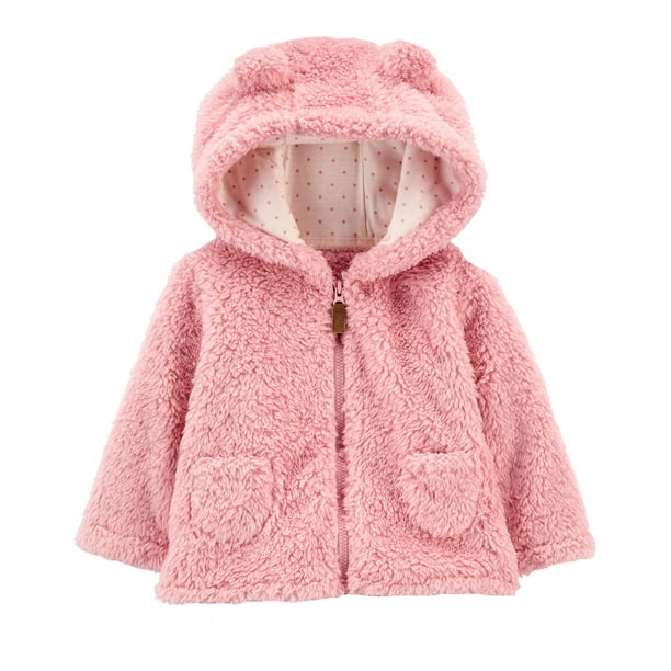 Carter's Baby Girls' Sherpa Jacket, Pink, 3 Months - Walmart.com ...