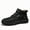 Black, variant on Men's Casual Leather Boots Outdoor For Hiking Lightweight Comfort Breathable Non-slip Mid-Top Ankle Shoes Black 7.5 US
