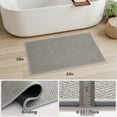 thumbnail image 2 of SIXHOME 20"x32" Bathroom Rugs Non Slip Bath Mat Rubber-Backing Wove Braided Absorbent Bath Rugs Machine Washable Thin Bathroom Mats Fit Under Door Soft Quick Dry Bathroom Rugs Gray, 2 of 8