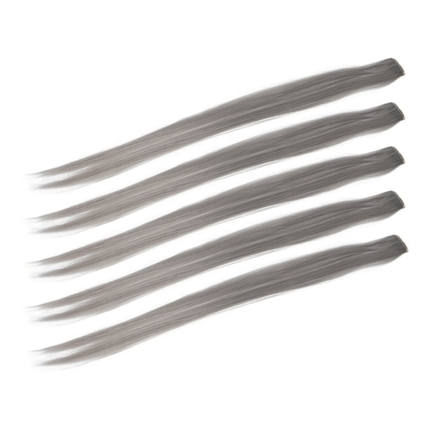 Extensiones De Cabello, 5 Piezas De Cabello Liso Clip 21.65 Pulgadas De Alta Temperatura De Alta Temperatura Respaldo De Cabello Extensión Para Uso De Cosplay Y Fiesta