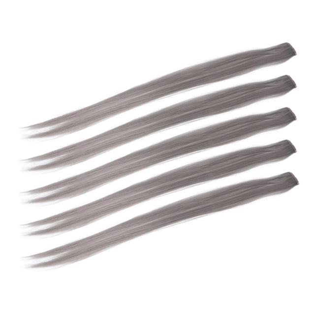 Extensiones De Cabello, 5 Piezas De Cabello Liso Clip 21.65 Pulgadas De Alta Temperatura De Alta Temperatura Respaldo De Cabello Extensión Para Uso De Cosplay Y Fiesta
