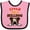 Pink and Black, variant on Inktastic English Bulldog Dog Girls Baby Bib
