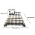 thumbnail image 3 of All Season Bedding Set 3PCS - Soft Microfiber Comforter & Pillowcases, Breathable Shrinkage & Fade Resistant, Classic Checkered Quilting, Twin/Full Size, Easy Care Machine Wash, 3 of 9