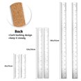 thumbnail image 3 of Metal Ruler 3 Pieces Stainless Steel Ruler with Cork Backing Non Slip Straight Edge Metal Ruler for Office School Work, 3 of 8
