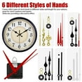 thumbnail image 3 of EEEkit 4pcs DIY Wall Quartz Clock Movement Mechanism, Battery Operated Clock Motor Kit, DIY Repair Parts Replacement with 6 Sets of Hands (0.7inch/ 18mm, Red, White, Black, Gold), 3 of 10