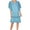 Light Blue, variant on Admvng Womens Dresses Casual V-Neck Bohemian Printed Short Sleeved Dress S-3XL