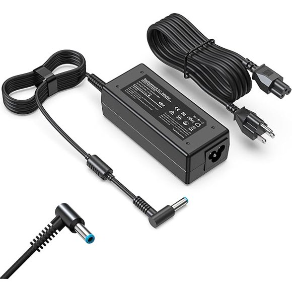 ccwonima 65W 45W Laptop Charger Compatible with HP Pavilion x360 14 15 17, Stream 11 13 14, Notebook, Elitebook,Envy, ProBook Series Smart Blue Tip AC Adapter with Power Cord 4.5mm x 3.0mm