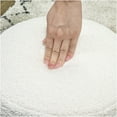 thumbnail image 2 of JERFIT Cream White Plush Ottoman Footstool, Round Faux Sheepskin Pouf Stool for Living Room, Bedroom, No Assembly Required, 2 of 9