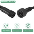 thumbnail image 2 of Uxcell 2-Pack Waterproof Extension Cable, 3 Pin 9.84 Ft/3m Wire with 18AWG IP67 Male and Female Connectors for Spotlights[Black], 2 of 7