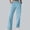 #Light Blue, variant on DPTALR Women's Solid Color Elastic Waist Sports Leisure Sweatpants with Pocket & Belt,Gray,Size M