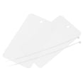 thumbnail image 1 of Waterproof Wires Plastic Shipping Tags for Product Identification, 2 x 3.5 Inch Frosted Clear 100Packs with Rope, 1 of 7