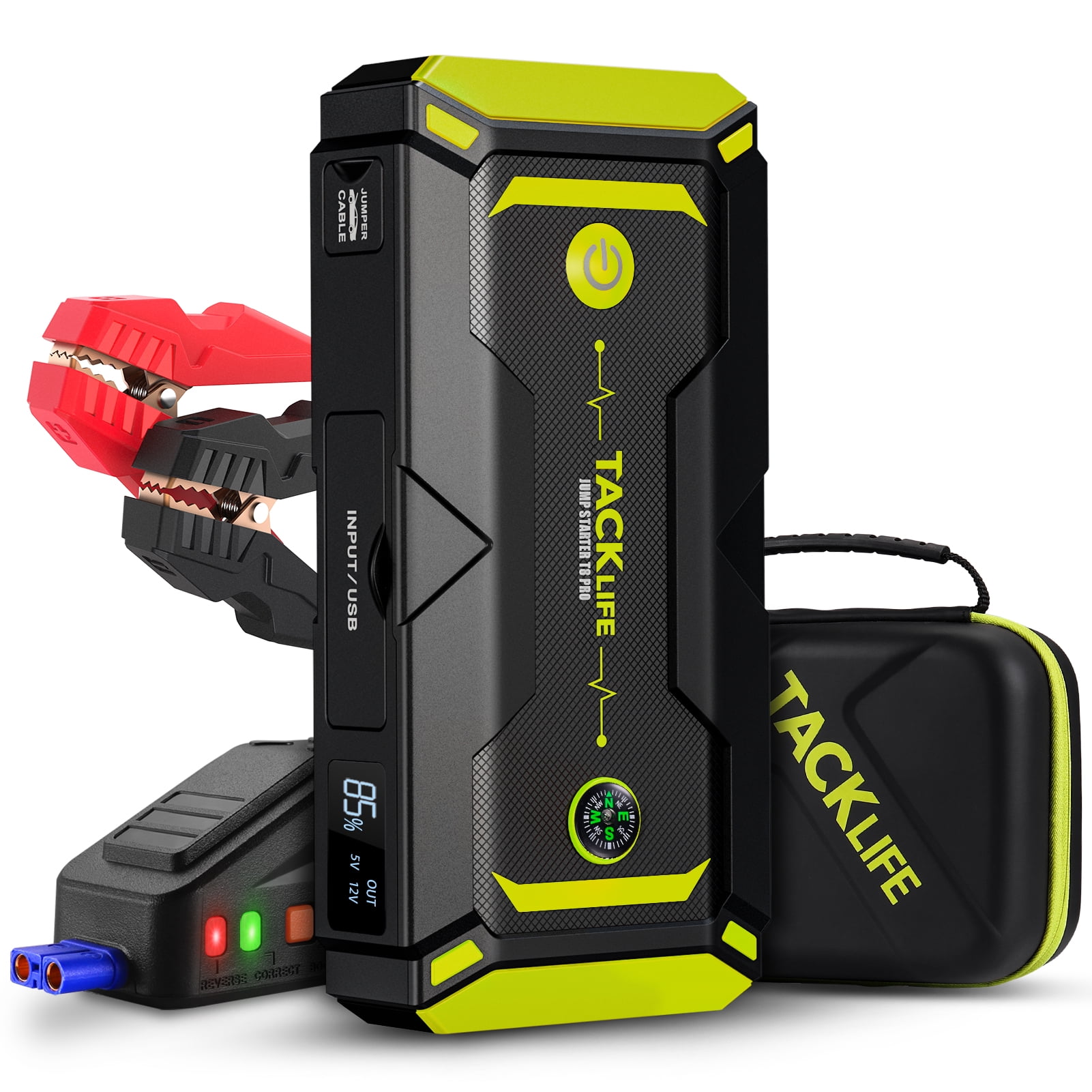 TACKLIFE T8 Pro 1200A Peak 18000mAh Water-Resistant Car Jump Starter with LCD Screen