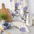 thumbnail image 2 of Cloth Cleaning Household Absorption Water Dishcloth Kitchen Towel Hand Tea Printed Bicycle Lavender Flower Fresh Purple Farm, 2 of 7