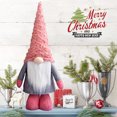 thumbnail image 3 of SUSUchens - Muñeco de gnomo sin rostro, adorno navideño de estilo nórdico, con patas retráctiles y barba larga, adorable muñeco de elfo sin rostro, decoración de ventana, color gris, 3 of 8