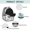 thumbnail image 4 of Sunflower White Pattern Backpack for School, Cute School Bag with Adjustable Shoulder Straps and Padded Back, 15.3"x11"x7.1", 4 of 5