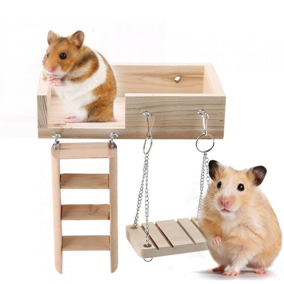 Wooden Hamster Toys, Hamster Toys, Hamster Swing Toys, Pet Toys, Climbing Equipment, For Jumping To Crawl A Small Pet