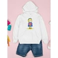 thumbnail image 3 of Girl With A Bouquet Of Flowers Hoodie Juniors -Image by Shutterstock,  Large, 3 of 4