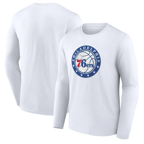 Men's White Philadelphia 76ers Alternate Logo Long Sleeve T-Shirt