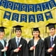 thumbnail image 5 of Banderines decorativos de graduación 2024 | Artículos dorados para fiestas de graduación de secundaria, universidad, 8.º grado y jardín de infantes | Decoraciones para interiores y exteriores, pared, 5 of 5