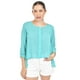 thumbnail image 1 of Blusa con abertura en espalda Roman Fashion /Juvenil, 8036 (Menta) turquesa M, 1 of 4