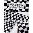 thumbnail image 3 of JWD Women's Checkered Wide Leg Pants Casual Elastic Waist Comfy Loose Fit Trousers with Pockets Black White Plaid L, 3 of 6