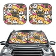 thumbnail image 2 of Haiem Cute Cat Cartoon Car Windshield Sun Shade (2 Pieces) Foldable Windshield Sun Shade Car Accessories for Truck SUV Pickup-Medium, 2 of 7
