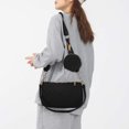 thumbnail image 4 of Bolso cruzados 2 en 1 con monedero de cuero para mujer (negro), 4 of 5