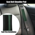 thumbnail image 2 of 2pcs Universal Car Seat Belt Cover Pads Faux Leather Shoulder Seatbelt Pads Cover Driving Green, 2 of 7