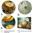 thumbnail image 3 of Designart "Yellow Blue Buttercups Golden Glow Collage I" Floral Canvas Print, 3 of 5