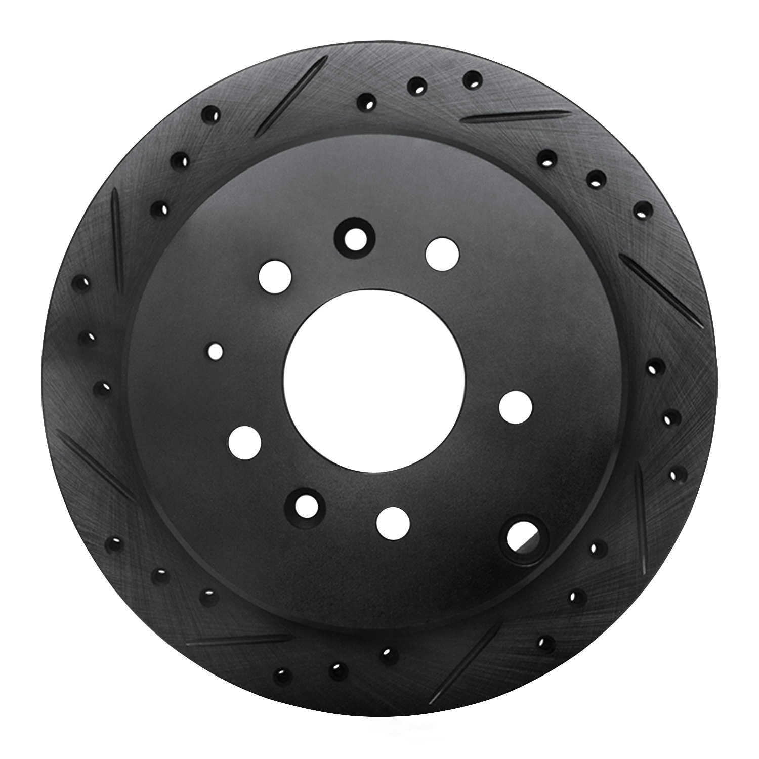 Dynamic Friction Company 633-80061L DFC Brake Rotor - Drilled And Slotted - Black