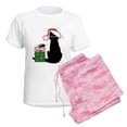 thumbnail image 6 of CafePress - Santa Cat &Amp; Mouse Women'S Light Pajamas - Women's Short Sleeve Print T-Shirt and Pants Light Cotton Pajama Set, 6 of 7