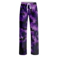 thumbnail image 4 of Halloween Pajama Pants for Women Ghost Print Elastic Waist Comfy Lounge Pjs Pants, 4 of 5