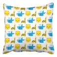 thumbnail image 1 of BOSDECO Geometric Pattern Yellow Tiger Giraffe Blue Whale Repeating Abstract Pillowcase Cover Cushion 20x20 inch, 1 of 1