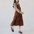 thumbnail image 4 of Coerni Girls Corduroy Elegant Dress Teen A Line Long Sleeve Vintage Princess Dress Spring Casual Solid Color Clothes Party Outfit, 4 of 8