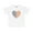 White, variant on DJH Apparel | Two Color Heart ( Orange & Navy Blue) Unisex Heavy Cotton Tee
