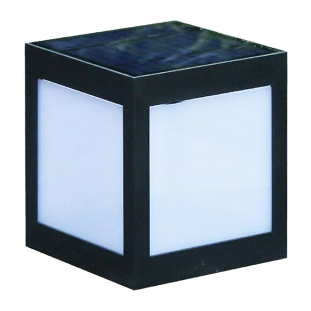 Luz solar Cuadrada blanca para Decoración Exterior de jardín de Poste de valla perfecl