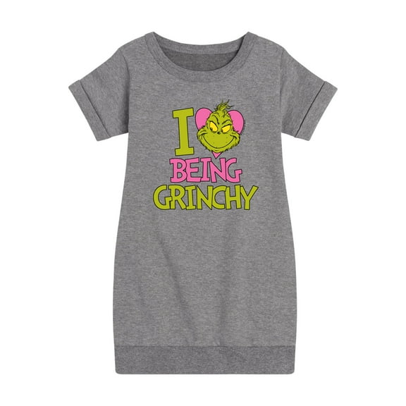 The Grinch - I Love Being Grinchy - Toddler & Youth Girls Fleece Dress