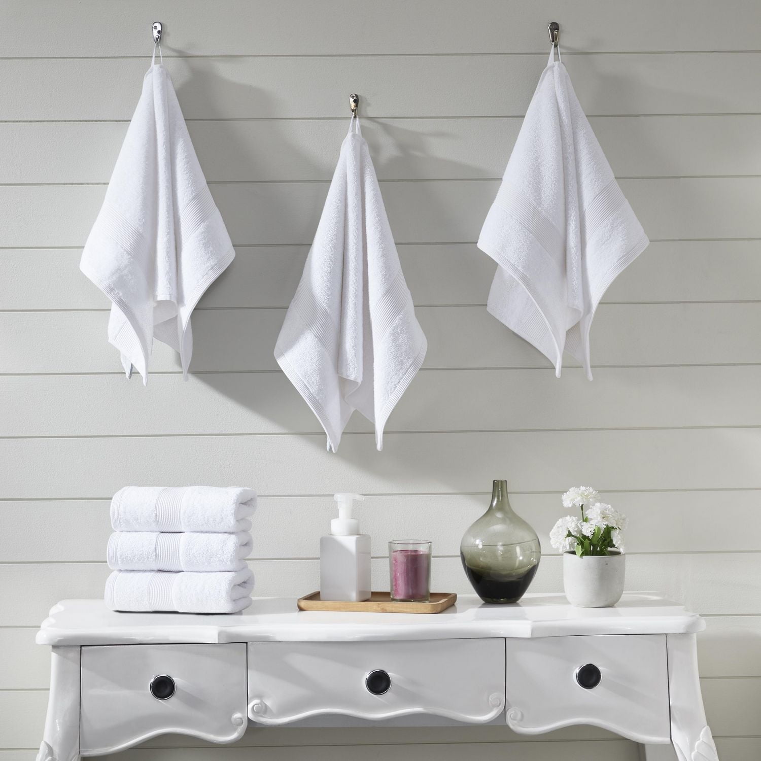 Fabstyles Super Soft and Absorbent Hand Towel, Luxury Hand Towels for Spa, Home, and Hotel, Quick Dry Hand Towels, Set of 6, 16 x 28 Inches