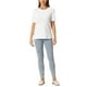 thumbnail image 2 of Camiseta de mujer edición INSPIRE CHIC, cuello redondo, manga corta, básica, texturizada, XS, blanca, 2 of 6